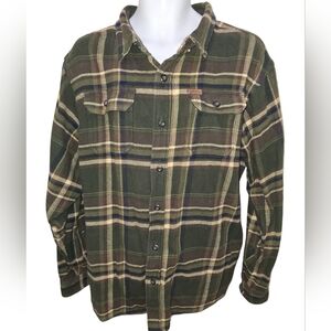 Orvis Heavyweight Flannel Shirt Jacket Mens XL Shacket